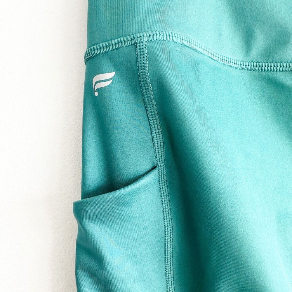 Fabletics Teal Leggings with Pocket Medium High-Waisted Ultra Cool - Picture 7 of 8